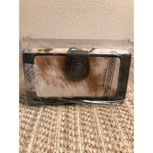 Western BOHO Myra Genuine Buffalo Leather & Cowhide Multi-Compartment Wallet